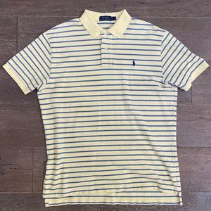 Polo Ralph Lauren Men’s Polo Shirt Blue/Yellow Stripes Size L